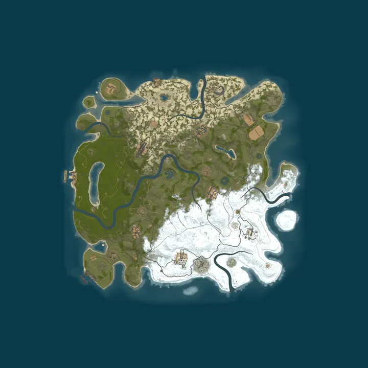 Map of [US] Darkzone Hardcore - 1X|PVP|PVE|FOG OF WAR MAP|