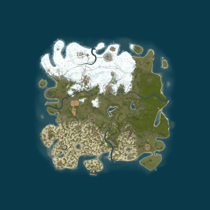Map of US RUST PVE - No Killing | No Raiding | No Upkeep