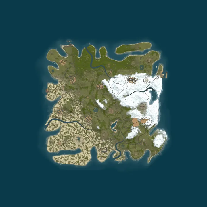 Map of Rust Manhunt Server VB