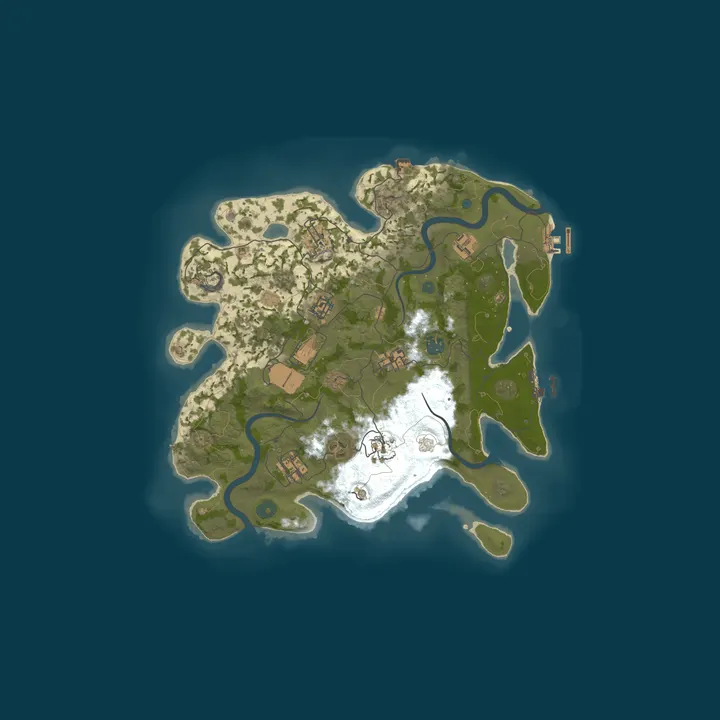 Map of Rust Island | Main 5x Monthly | 8 Max | No BP Wipes