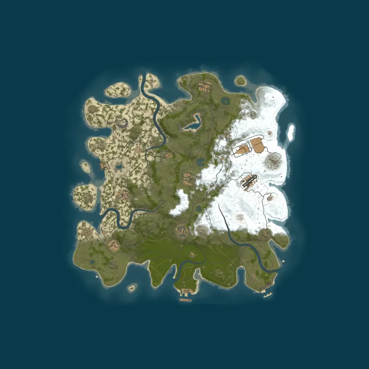 Map of Rustinction 3x PVE Roleplay