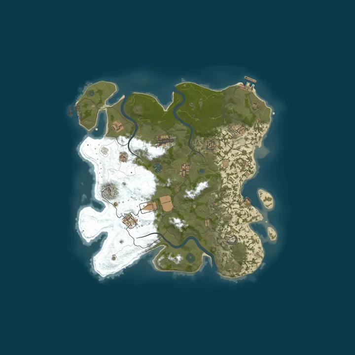 Map of RustyGoose AU Softcore Hybrid PvPvE | SkillTree | Kits | Events