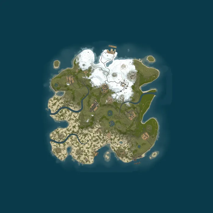 Map of MOJI RUST x500|MAX8|SKINS|LOOT++|KITS 09.10