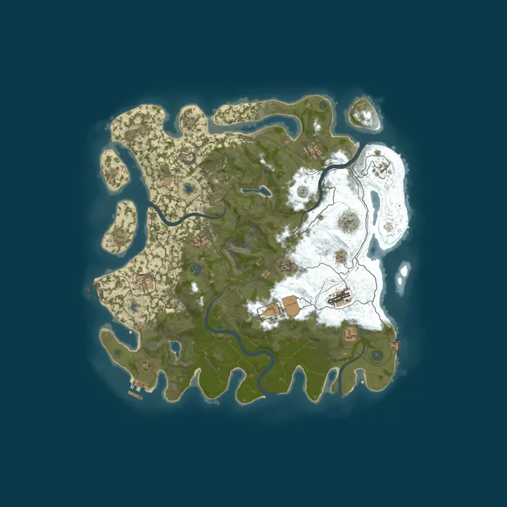 Map of Rust Classic Server x1