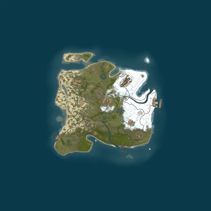 Map of A Shockbyte Rust Server