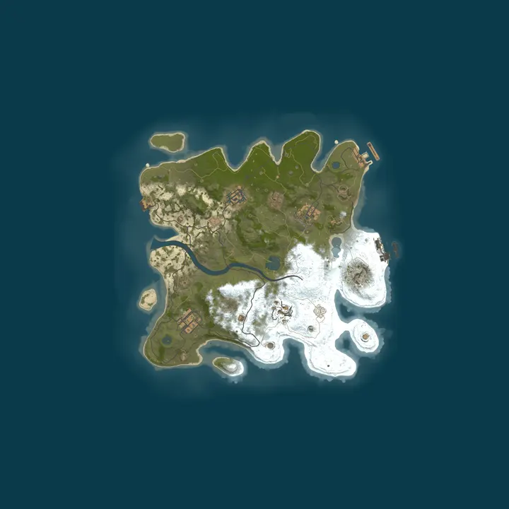 Map of Rust Zombie Raids Test Server