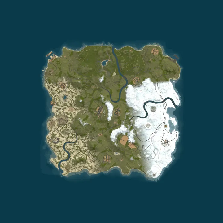Map of US RENEGADE 2x Monthly | Small | 50% Upkeep | No BP Wipe
