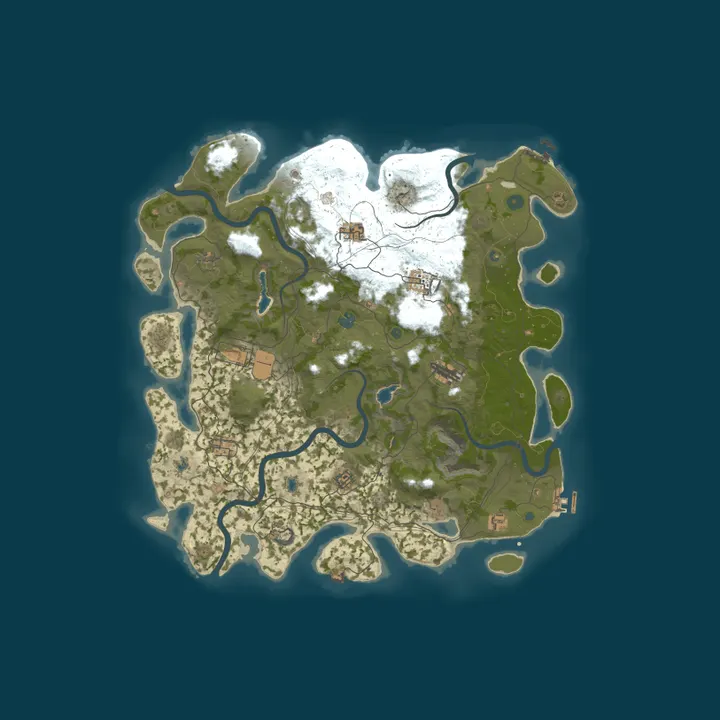 Map of [EU] RustEZ Scourge PvE | Zombies | No Raiding | No Killing