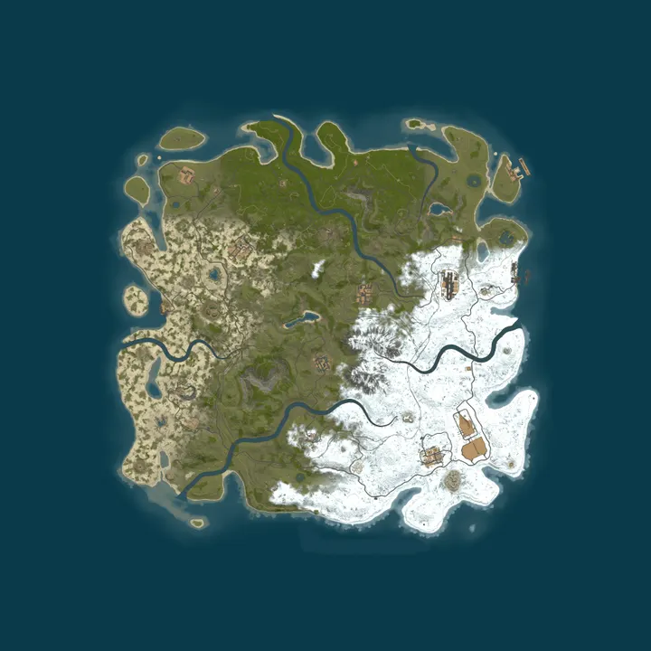 Map of I4ANI|5x|PVP|Trade|Skin|Raid Bases|Loot+|Scrap+|Custom Plugins