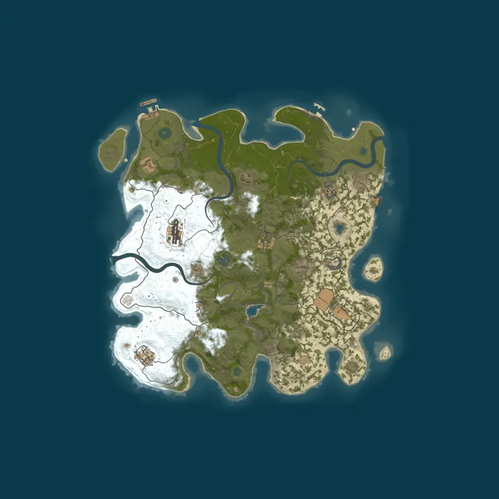 Map of The Working Class Rust Server - PvPve - No Offline Raid - Cust