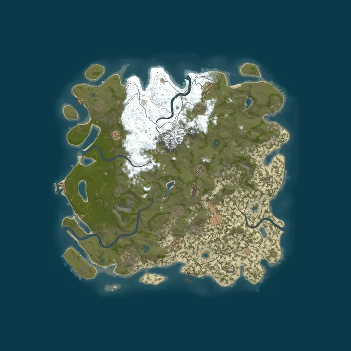 Map of Dad Bod Survivors | 2x Loot  | Monthly | Offline Raid Protectio