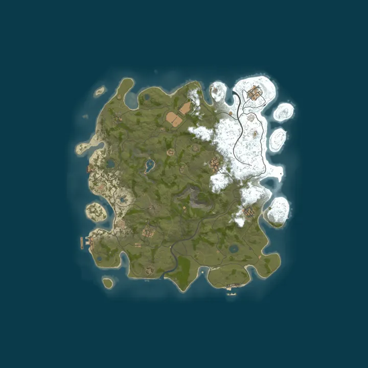 Map of Rustic Oasis | 2x Vanilla | NO DECAY | No Offline Raids