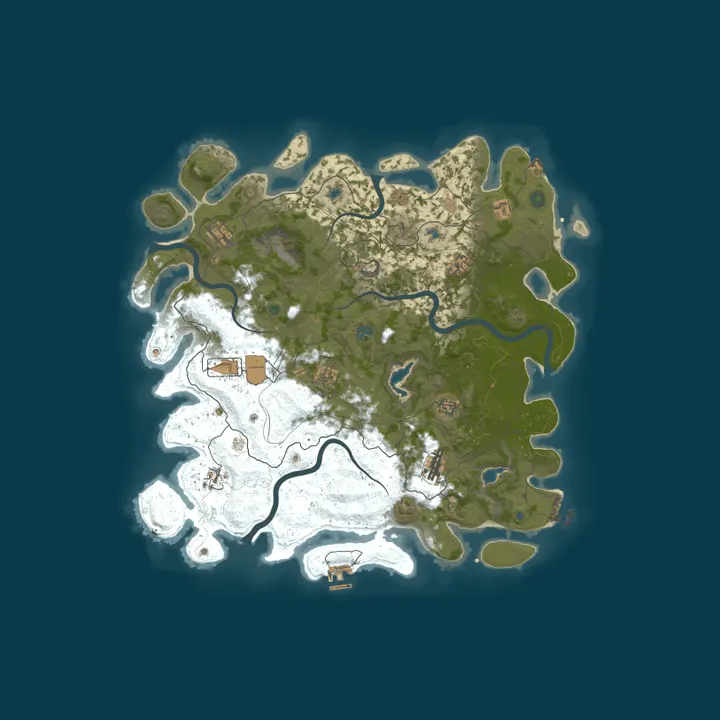Map of Rust Misfits X5 Gather Large Stacking Workshop Skins PVP