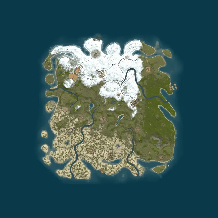 Map of [US] Old Rusty Pipes PvE | Low Upkeep | No Killing | No Raiding