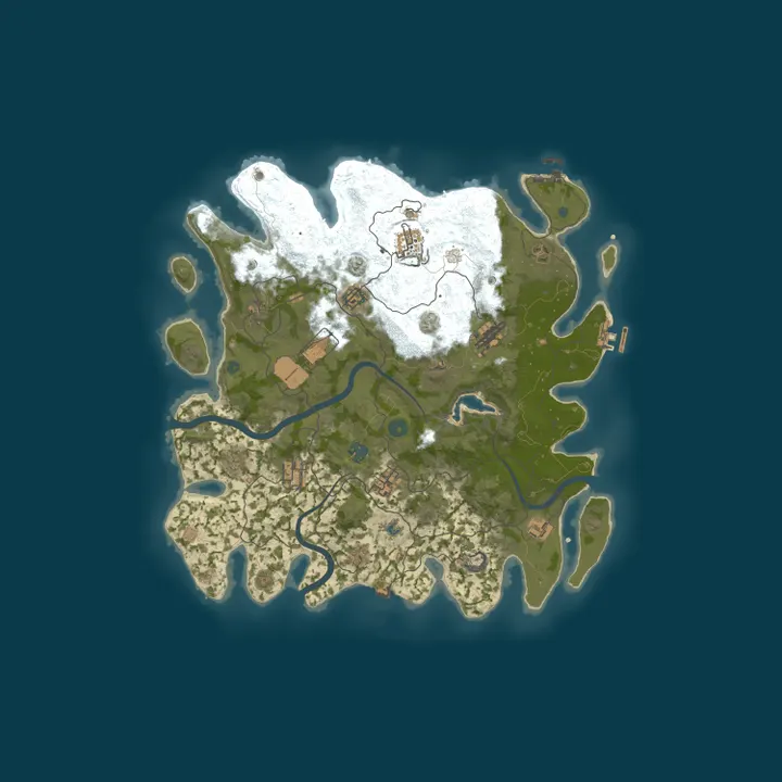 Map of Rust1776 | 3x | PvE + Weekend PvP/Raiding | 90% Less Decay