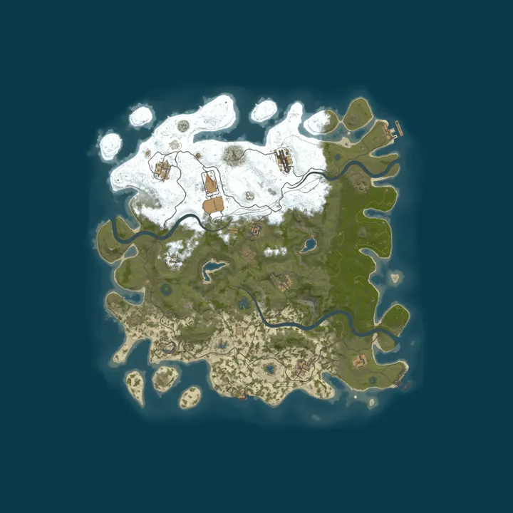 Map of My Rust server | Powered by AMP