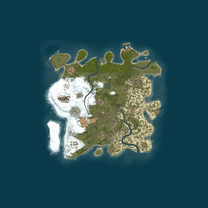 Map of Rust Hawaii [Monthly | Vanilla | No Lag]