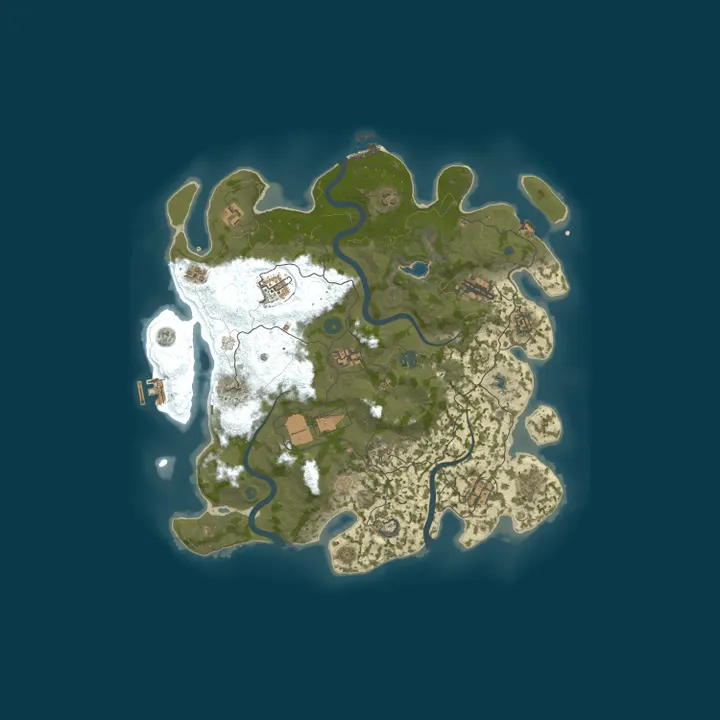 Map of [DK/EU] BROS Rust | Vanilla+ | 1/3 Upkeep | Monthly