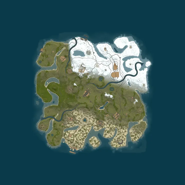 Map of РОССИЙСКИЙ x2 | GGRust #5 | Для нoвичкoв 2x