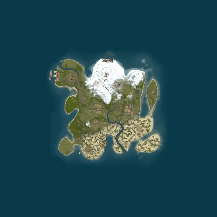 Map of DUST RUST | CLANS | LOOT+ x50x