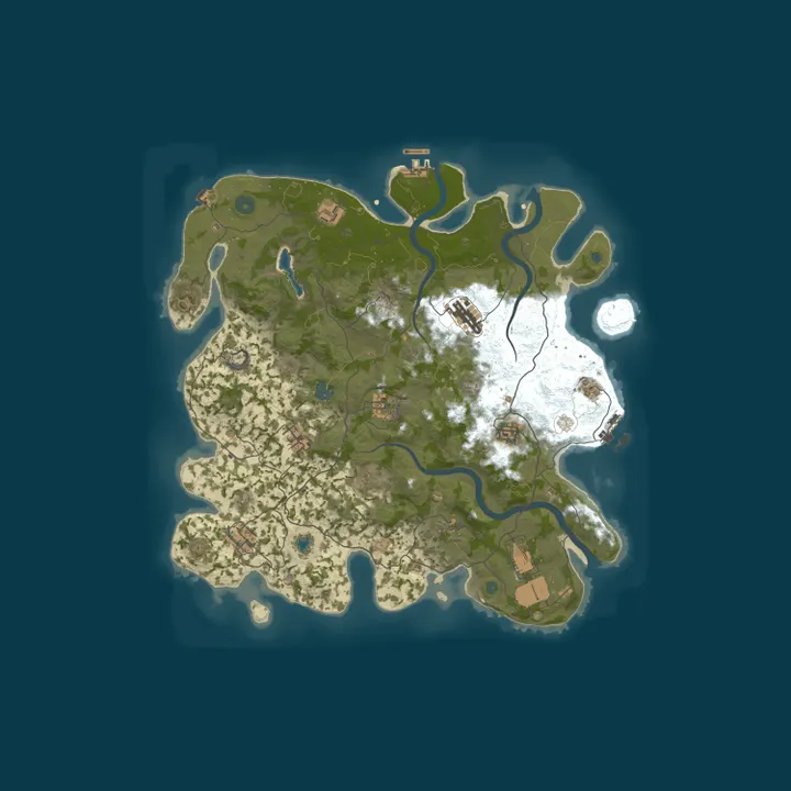 Map of [EU] AshRust 3x Monthly Solo/Duo/Trio | Full Wiped