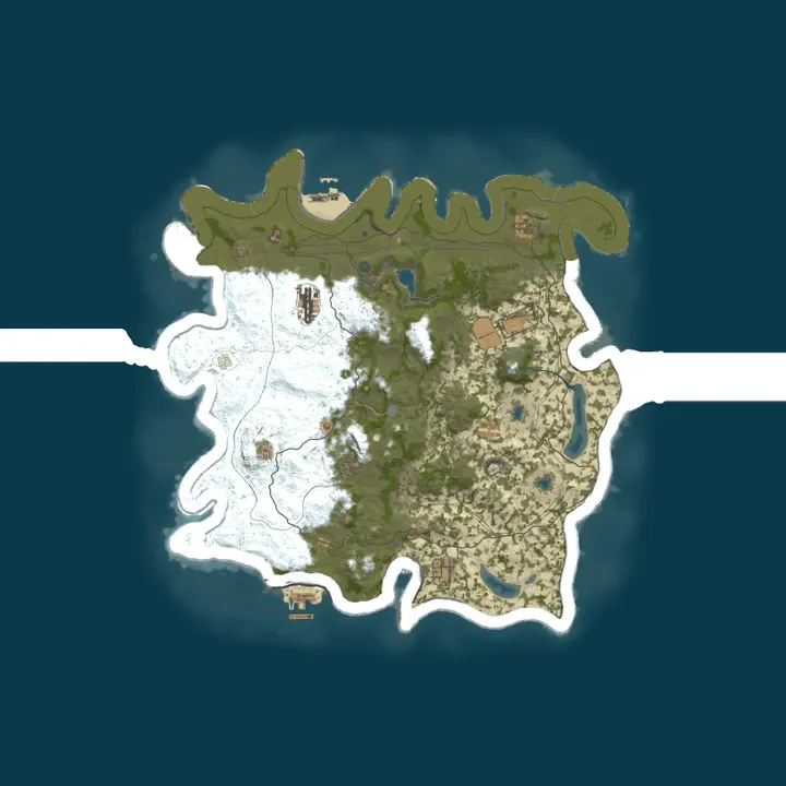 Map of P.I.P RUST Test Server
