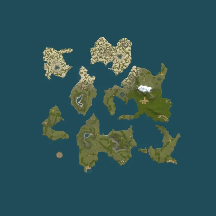 Map of RustyGTA NoWipe PvE/PvP Protected Bases