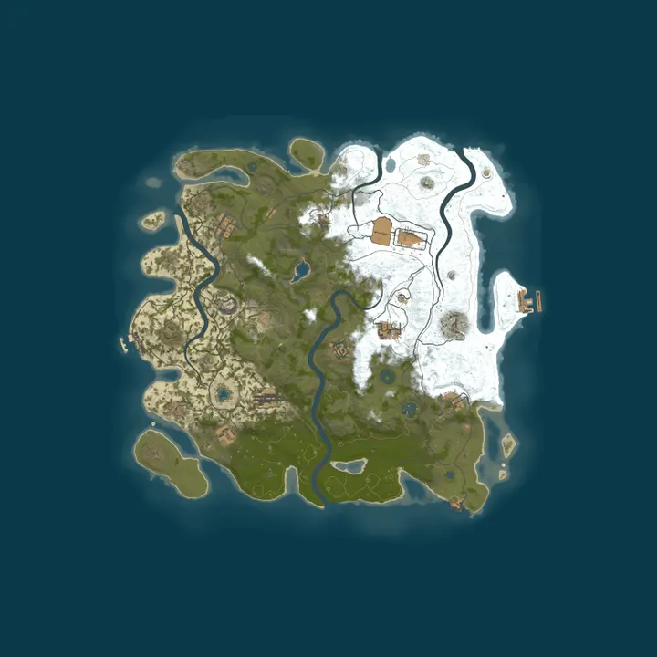Map of Draconis Rust - 1.5x Biweekly | EU | Noob Friendly | BP wipe