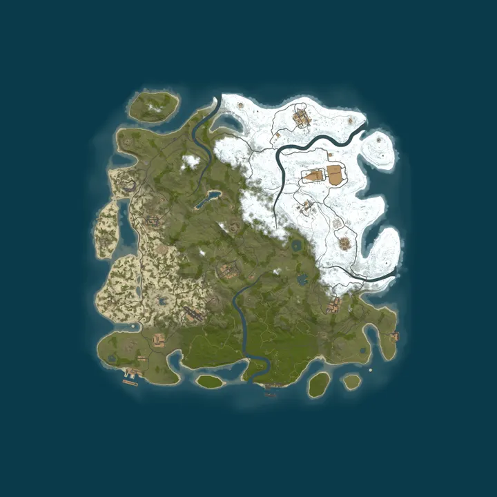 Map of 4Netplayers Rust Server probe 2