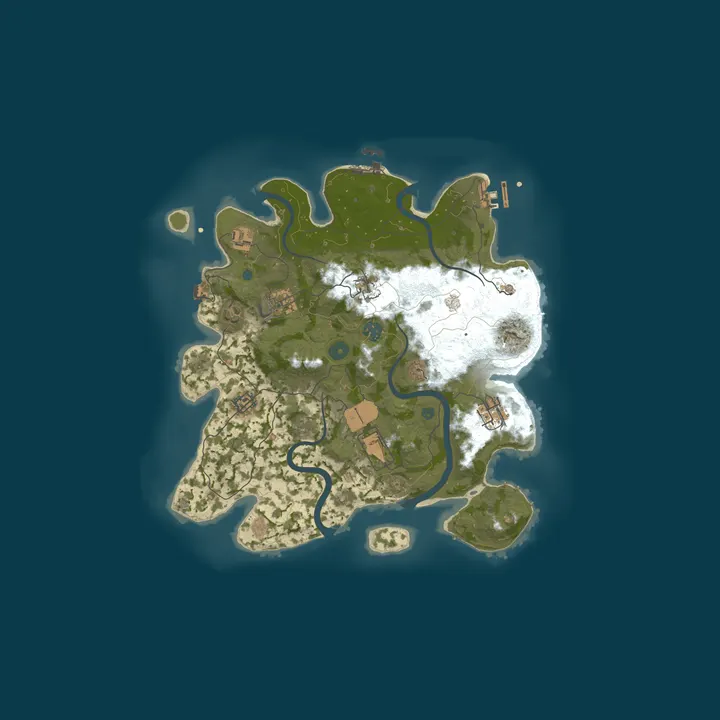 Map of RustSide Solo/Duo/Trio 2x | JUST FULLWIPED 07.10 10/07