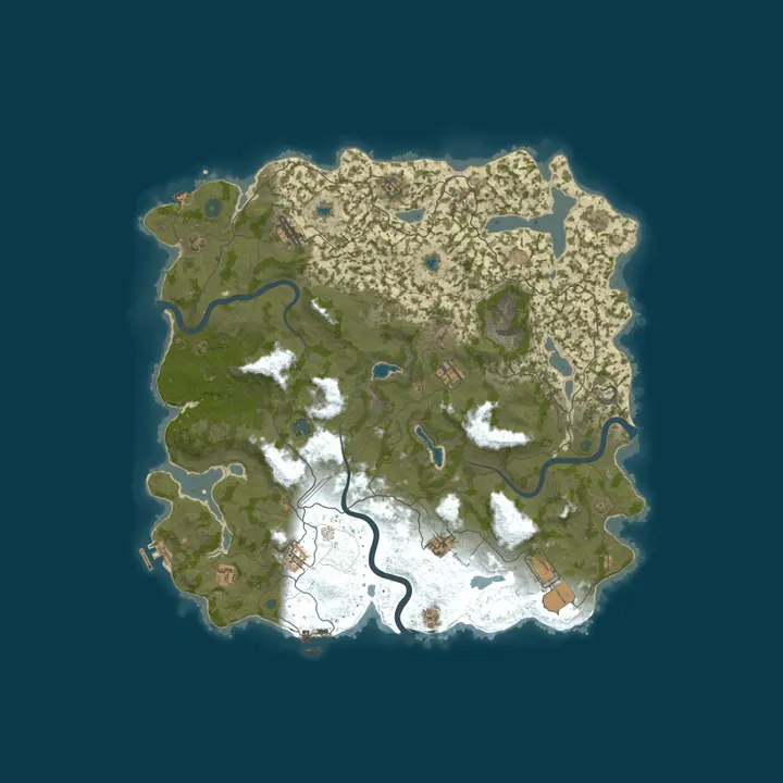 Map of [CZ/SK] ParadiseRust.eu | PVE | Convoy