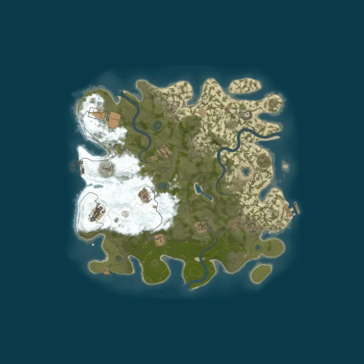 Map of Driftwood PVE - 1x USA | Events | Quests | Backpacks | Kits | R