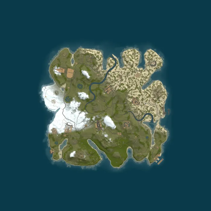 Map of ALLIANT GAMES - RUST RESURGENCE - 2X - PVE ONLY