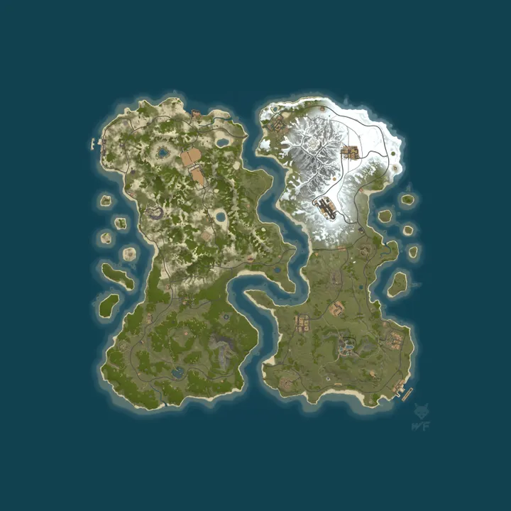 Map of HAWKS RUSTY BALLZ PVE SERVER