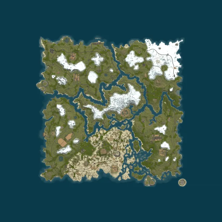 Map of [US] Salty Zombies PvPvE 5x | Skills | Raid | Jetpack | Event