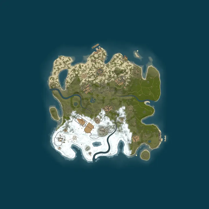 Map of RUSTSHELTER.COM | EU | 2x Solo | 50% Upkeep
