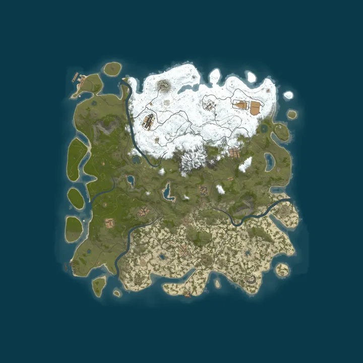 Map of Чайный RUST PVE 0.5x