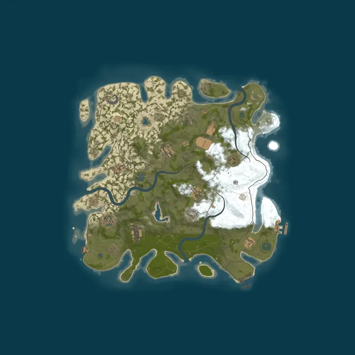 Map of My Rust server | Powered by AMP